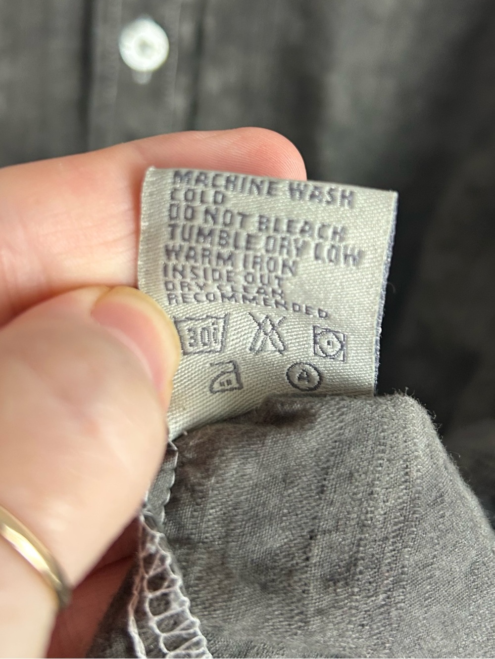 Eighty Eight XL Gray Acid Wash Cross Wings Button Front Shirt Gothic Y2K - Picture 5 of 8